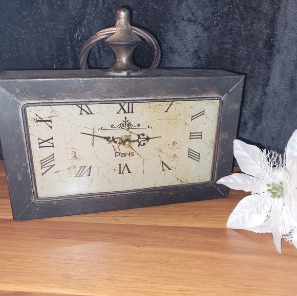 Other - Beautiful vintage looking clock with roman numerals and says "Paris"